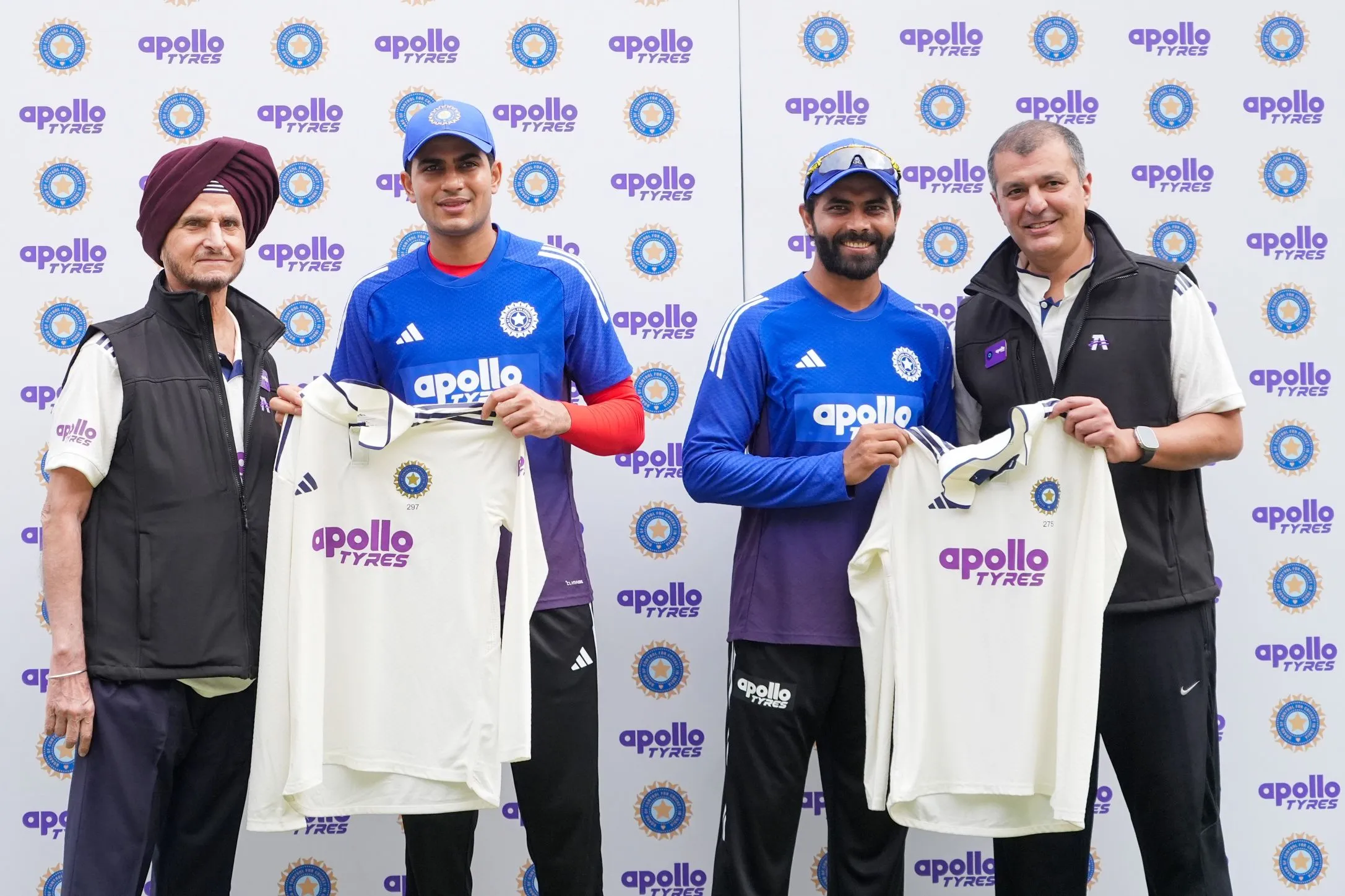 Apollo Tyres branding appears on Indian national cricket team jerseys for the first time