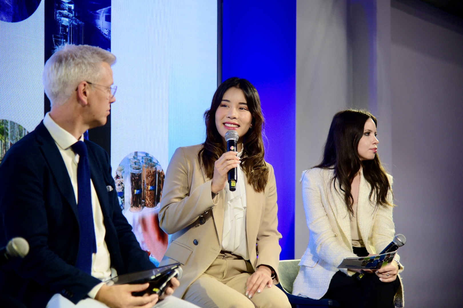 Panel session discussing collaboration in mobility and logistics at Michelin Media Day