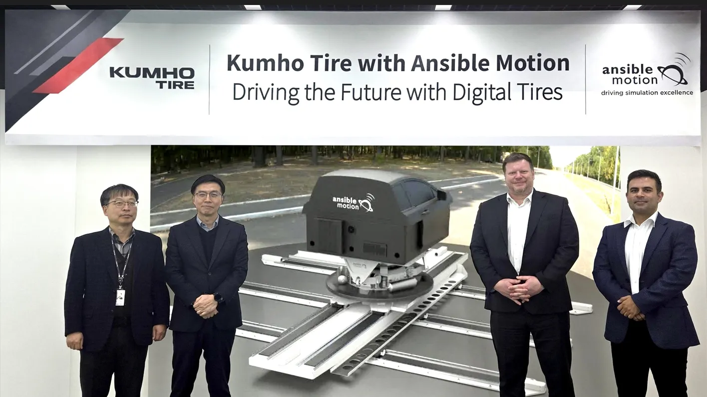 Kumho Tire and Ansible Motion partnership signing