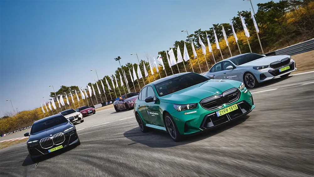 Hankook Ventus evo tyres on BMW track vehicle