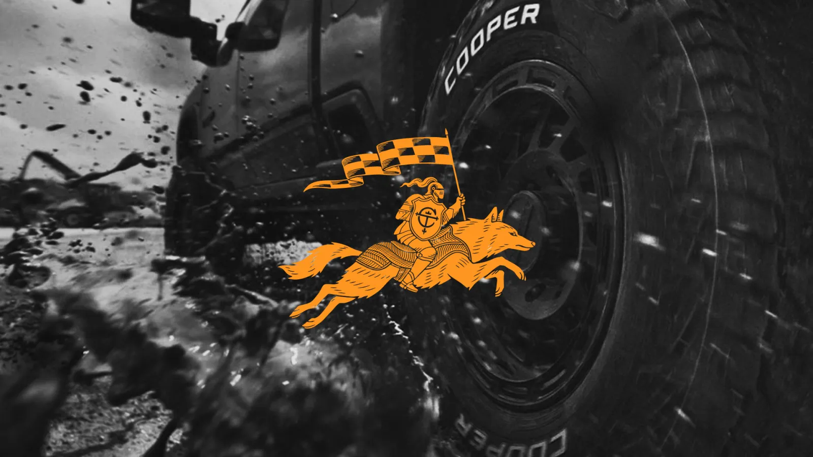 Cooper Tires new brand identity March 2026 featuring a knight and American grey wolf symbols