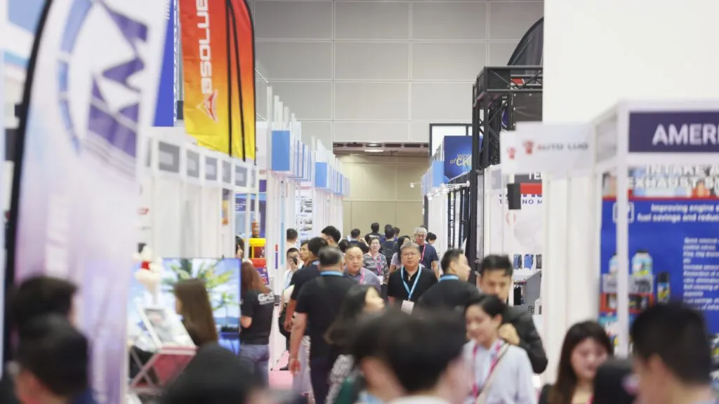 Crowded exhibition halls at Automechanika Kuala Lumpur