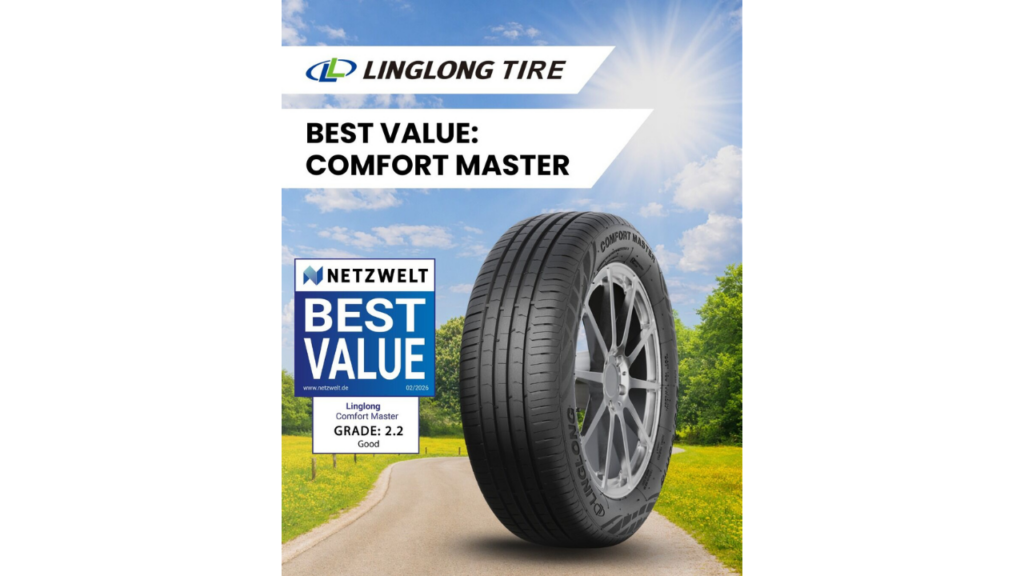 Linglong Comfort Master tyre receiving Good rating in Netzwelt summer tyre test 2026